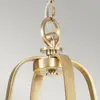 Image de QUOIZEL Lustre Gotham, abat-jour tissu, 4 lampes, laiton