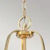 Image de QUOIZEL Suspension Gotham, abat-jour tissu, laiton brossé
