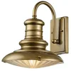 Image de Lampe murale Redding Station E27 1x40w Aluminium en laiton âgé peint, verre H: 31,8 cm b: 30,5 cm