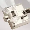 Image de Quintiesse Applique murale LED Kayva, IP44, à 2 lampes, nickel poli