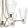 Image de Quintiesse Suspension LED Kayva, IP44, à 6 lampes, nickel poli