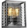 Image de Louvre de lampe murale E27 40W Steel, verre; Industriel, peint l: 14,9 cm b: 24,7 cm Ø24,7 cm