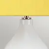 Image de Elstead Lampe de table en tissu Isla nickel poli/jaune