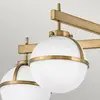 Image de HINKLEY Plafonnier Hollis, à 5 lampes, laiton/opale