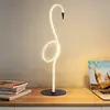 Image de Elstead Lampe de table LED Flamingo, blanc, métal, hauteur 50 cm