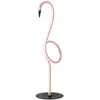 Image de Elstead Lampe de table LED Flamingo, rose, métal, hauteur 50 cm