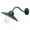 Image de Applique murale KLAMPENBORG 1xE27 60W IP44 acier inoxydable vert sapin, verre clair H: 25,5cm L: 27,5cm dimmable