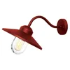 Image de Applique murale KLAMPENBORG 1xE27 60W IP44 acier inoxydable oxyde rouge, verre clair H: 25,5cm L: 27,5cm dimmable