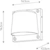 Image de HINKLEY Applique d'extérieur Scout, blanc satiné, IP44, 16,5 cm x 16,5 cm