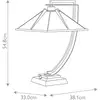 Image de QUOIZEL Lampe à poser Pomeroy, hauteur 55 cm, bronze, verre, acier