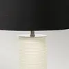 Image de Elstead Lampe de table en tissu Ripple blanche/noire