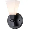 Image de Elstead Lighting Applique salle de bain applique BOWTIE G9 1x3W IP44 3000K acier noir mat, verre opale blanc H: 24,8cm L: 15,2cm dimmable