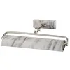 Image de Elstead Lighting Lampe pour tableau WINCHFIELD 2xE14 40W acier nickel poli & effet marbre blanc H: 12,7cm L: 44,5cm dimmable
