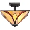 Image de QUOIZEL Plafonnier Asheville, Tiffany, 30,5 cm de haut