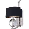 Image de QUOIZEL Applique murale Gotham, abat-jour en tissu, argent