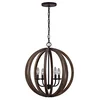 Image de Elstead Suspension Allier 4x60W - Marron et Fer forgé - Boutica-Design - feallier4pww