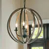 Image de FEISS Suspension Allier à quatre lampes en bois 52,1 cm