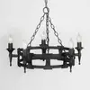 Image de Elstead Suspension médiévale SAXON fer forgé noire