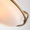Image de QUOIZEL Plafonnier Griffin F, Ø 42 cm, abat-jour en verre opalin, laiton