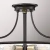 Image de QUOIZEL Plafonnier Griffin avec plafonnier, Ø 53 cm, bronze/clair