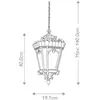 Image de KICHLER Suspension d'extérieur Tournai, Ø 19 cm, bronze, aluminium, verre