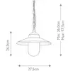 Image de Elstead Suspension d'extérieur Klampenborg, IP44, noir