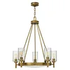 Image de HINKLEY Lighting Suspension Collier, laiton et verre, 5 ampoules