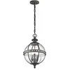 Image de Kichler Suspension Halleron, bronze et verre