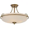 Image de Qz/Griffin/Sfmws Griffin 4 Clair Semi-Affleuré Lumière Plafond en Laiton