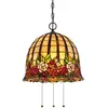 Image de QUOIZEL Suspension Tiffany Rosecliff au design floral