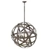 Image de HINKLEY Lighting Suspension extérieure Carson, 67 cm, fer antique, 5 éclairages