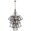 Image de Suspension Fulton, bronze, 13 éclairages