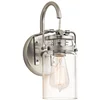 Image de Kichler Applique Brinley, nickel brossé, verre