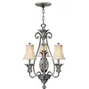 Image de Semi-plafonnier Hendrick, chrome poli, verre opale, 3 LED