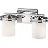 Image de KICHLER Applique LED Hendrik IP44 chromée/verre, 2 lampes