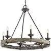 Image de KICHLER Lustre Taulbee rustique, à six lampes