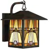 Image de QUOIZEL Applique d'extérieur Inglenook, verre coloré, H 31,4 cm