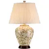 Image de Elstead Lampe à poser Leaves avec pied en porcelaine