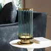 Image de Quintiesse Lampe de table Arno, verte/laiton ancien