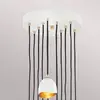 Image de Quintiesse Suspension Nula, blanc coquille/or, 12 lampes