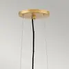 Image de Quintiesse Suspension Nula, à 1 lampe blanc coquillage/dorée