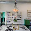 Image de Quintiesse Suspension Nula faisceau, blanche/dorée, 15 lampes