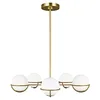 Image de Elstead Apollo 5 Light Globe Suspension, Laiton Bruni, G9