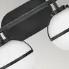 Image de HINKLEY Applique salle de bain Hollis noire/opale 2 lampes