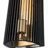 Image de Quintiesse Applique Linara, noire/laiton, à une lampe