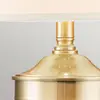 Image de QUOIZEL Lampe à poser en tissu Dennison 1 laiton brossé