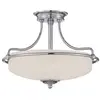 Image de QUOIZEL Plafonnier Griffin, Ø 43 cm, chrome
