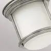 Image de Quintiesse Plafonnier d'extérieur Hadrian Mini, nickel antique/blanc opale