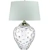 Image de Quintiesse Lampe de table Samara, Ø 51 cm, transparent, tissu, verre, à 2 lampes