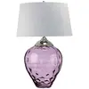 Image de Quintiesse Lampe de table Samara, Ø 51 cm, rose, tissu, verre, à 2 lampes